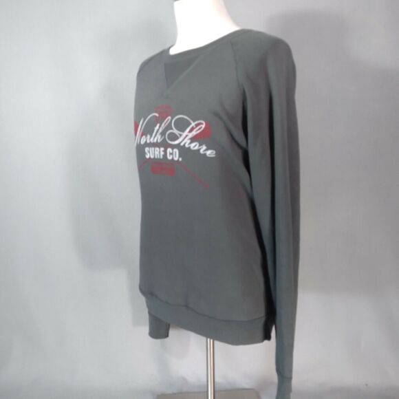 North Shore Surf Co sweater sweatshirt Men's 2XL XXL gray long sleeve fleece - Picture 5 of 12